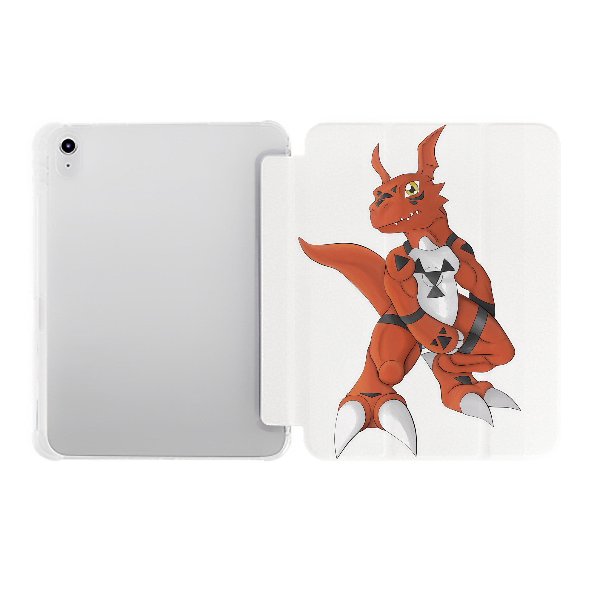 （画像用） Digimon デジタルモンスター/デジモン IPad ケース ペン収納付き 三つ折りスタンド PUレザー×シリコン 対応機種9.5/10.5/10.9インチ